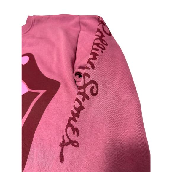 Zara X The Rolling Stones Pink Oversized Sweatshirt Dress Size 13/14 / Small - Picture 11 of 11